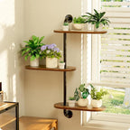Rotating Window Plant Shelves 3-Tier, Wooden Window Shelf - Image 7