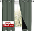 NICETOWN 100% Blackout Curtains 54 inches Long, Double-Deck Completely Blackout by NICETOWN
