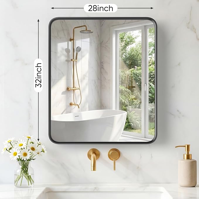 NEWBULIG 28X32 Inch Bathroom Mirror - Image 2