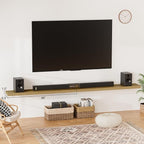 Heimlove Floating Shelves for Wall 48 Inches Long, 9.3" Deep Oak Floating Shelf - Image 2