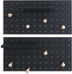 Wooden Pegboard Accessories Set: Modular Wall Hooks & Shelf - Image 2