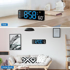 Digital Wall Clock with Remote Control, Large Display Plug in LED Digital Alarm - Image 6