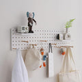 Wooden Pegboard Accessories Set: Modular Wall Hooks & Shelf by CreatedOn2005