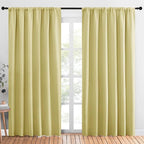 NICETOWN Living Room Curtains, Paler Yellow, 1 Pair, 70 x 84-inch, Home by NICETOWN