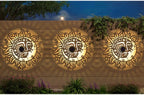 4 Pack Solar Fence Lights Metal Solar Powered Outdoor Wall Deck Step Lights Sun - Image 3