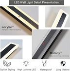 47.2inch-2Pack Long Outdoor Modern LED Wall Light, 38W Waterproof IP65 Warm - Image 6