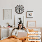 Micasso Wall Clocks Battery Operated: 18Inch Farmhouse Tree of Life Metal - Image 3