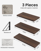 BAYKA Floating Shelves for Wall, Book Shelf for Bedroom, Wall Decor Shelves for - Image 8