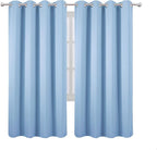 LEMOMO Sky Blue Thermal Blackout Curtains/52 x 72 Inch/Set of 2 Panels Room - Image 2
