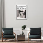 Trendy Newspaper Black Framed Posters Better Late Than Ugly Wall Art Vintage - Image 4