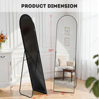 Simple Deluxe Arched Full Length Mirror, - Image 5