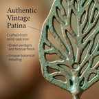 The Bridge Collection Leaf Wall Hook Cast Iron – Verdigris Green Botanical Coat - Image 5
