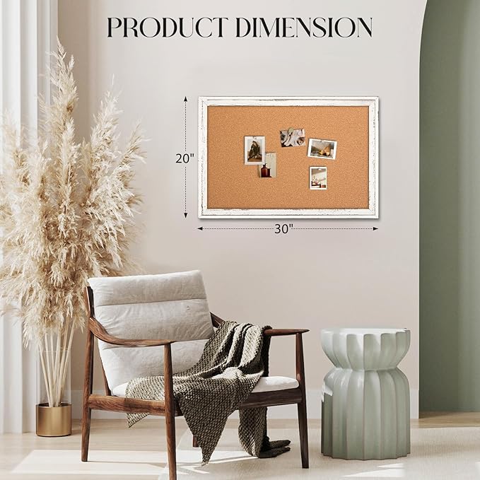 Cork Board Bulletin Board, Hanging Vision Board, Pin Board - Image 4