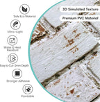Commomy 3D Peel and Stick Brick Tiles- 10 pcs 11.8" x 11.8" Small Size PVC - Image 4