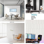 Acoustic Wall Panels – 8 Pack 31.75"x15.75" Thick White Striped Groove Sound - Image 5