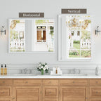 Syndra White Wood Frame Bathroom Mirror, Waterproof Slim Deep Frame, - Image 6