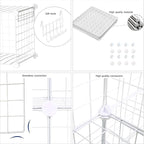 C&AHOME Wire Cube Storage, 8-Cube Organizer Metal C Grids Storage, Storage Bins - Image 6