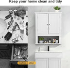 VINGLI Bathroom Wall Cabinet 21"x8.5"x25" Modern White Medicine Wall Mount - Image 5