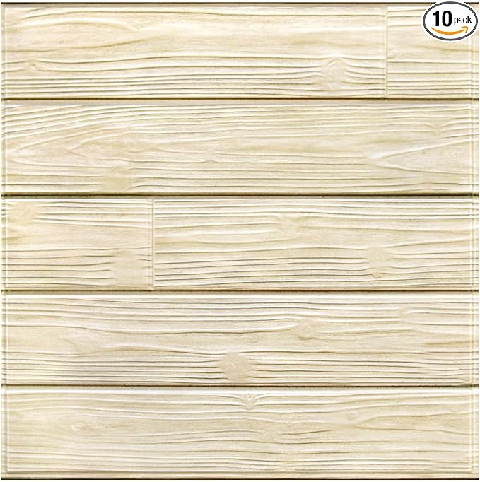 COMSTICKC Peel and Stick Faux Wood Wall Sticker Wall Panels, Ultra-Light Thin by COMSTICKCDECOR