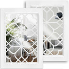 Wocred Set of 2 Rectangular Wall Mirror, Gorgeous Rustic Farmhouse Accent Mirror by Wocred