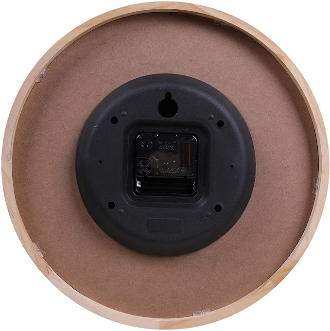 Kesin 12 Inches Wooden Round Silent Wall Clock White Wood Wall Clocks Analog - Image 7