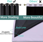 Yakamok 2 Thick Layers 100% Completely Blackout Window Curtains, Thermal - Image 5