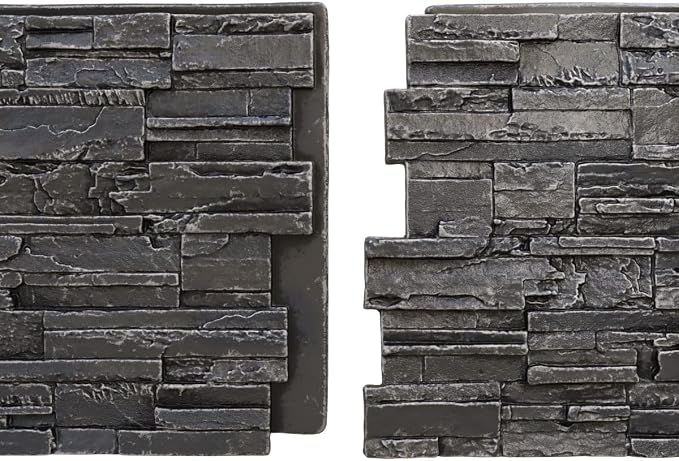 EverStone Cascade Faux Stone Panel, 48 5/8"W x 24 3/4"H x 1 1/4"D, Dark River - Image 8
