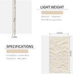 4-Pack 3D PU Stone Wall Panels for Interior Decor - Image 2