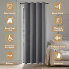 ChrisDowa Blackout Curtains 80 Inches Long - Image 3
