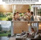 Outdoor Bamboo Roller Blinds 72 84 108 64 48 36" W, Natural Reed Patio Shades - Image 5