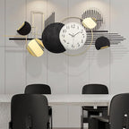 ERMOFAV Metal Wall Art, Abstract Modern Creative Geometric Round Art Decor 56" - Image 6