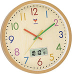 Foxtop Digital and Analog Kids Wall Clock 12 Inch Silent Non-Ticking Battery - Image 7
