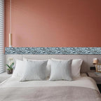 HOMETITUTE Wallpaper Border Peel and Stick Wall Border Ice Blue Fold Texture - Image 4