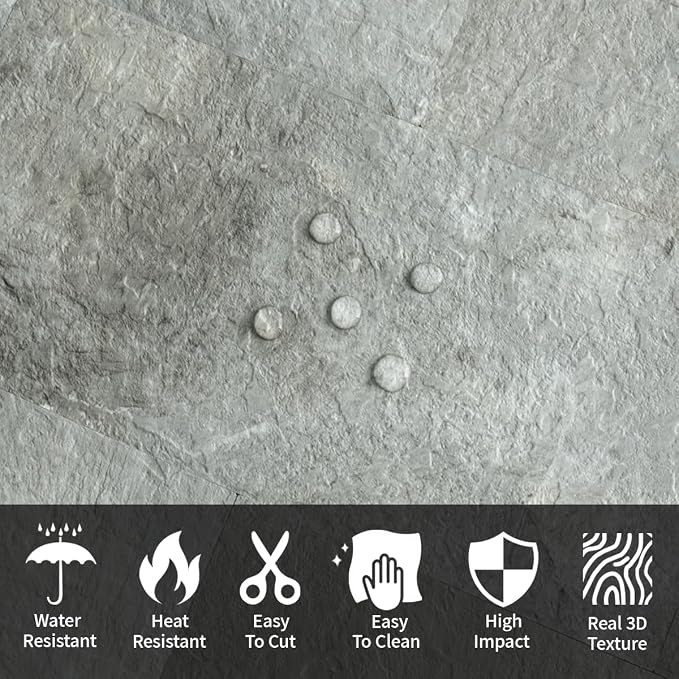 AULIGET 2-Piece Mountain Rock Peel and Stick Backsplash Wall Tiles, Laundry Room - Image 3