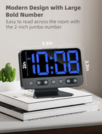 Odokee Digital Alarm Clocks for Bedrooms: Large Bold Number 5 Brightness Dimmer - Image 2