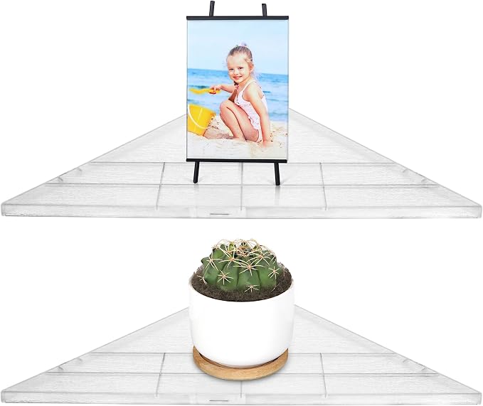 evron Corner Mounting Shelf Set of 2 – Easy to Install Floating Wall Shelves - Image 7
