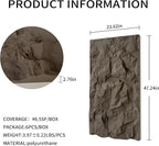 3D Faux Stone Wall Panels, Lightweight & Waterproof Accent Marble Rock Skin - Image 2