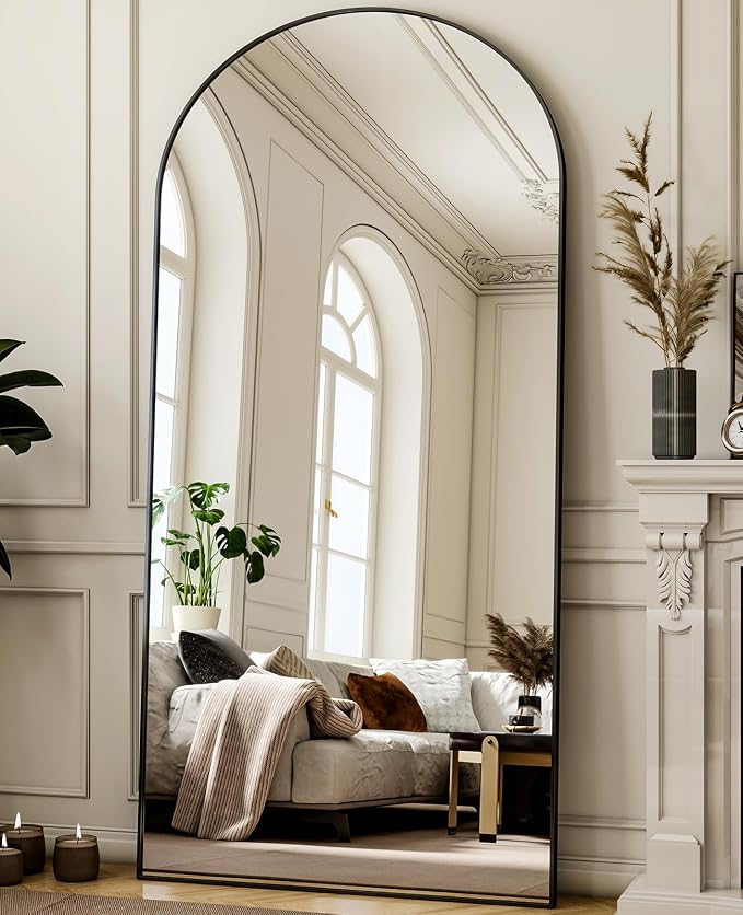 XRAMFY 78"x38" Arched Full Length Mirror Floor Mirrors - Image 2