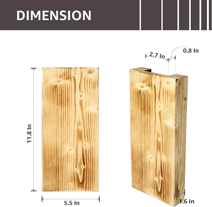 Wood Wall Planter Set of 2, Wood Wall Pocket - Image 6