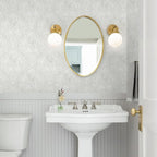 Ismoon Peel and Stick Wallpaper Vintage Floral Contact Paper Boho White and - Image 3