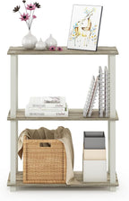Furinno TURN-S-TUBE Storage Shelves, 3-Tier Book Shelf, Corner Shelf, Toolless - Image 3