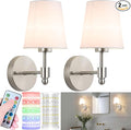 Battery Operated Wall Sconces Set Of 2, Wireless Battery Wall Light by Nekhung
