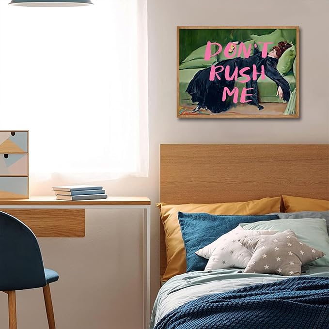 Vintage Eclectic Aesthetic Wall Art Print Don't Rush Me Altered Art Portrait - Image 6
