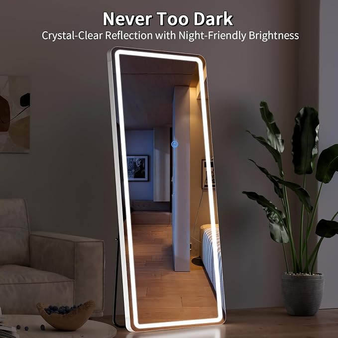 Koonmi Full Length Mirror with LED Lights, Big Mirror - Image 3
