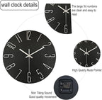 AIRUIFU Wall Clock 12 Inch Silent Non-Ticking Modern Clocks Battery Operated - Image 5