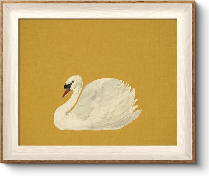 VIYYIEA Framed Wall Art for Living Room, Swan Canvas Prints, Animals Painting by VIYYIEAART