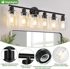 Zarbitta 6-Light Bathroom Light Fixtures, Bathroom Wall Lamp - Image 4