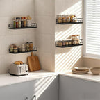 Amaoot Floating Shelves Set of 4, Home Wood Wall Shelf, Farmhouse Shelf - Image 4