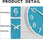 Roymnie Wall Clock, Silent Wall Clocks Battery Operated 8 Inch-Modern Non - Image 7