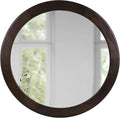 CULER Round Mirrors 30 Inch, Wood Vanity Wall Rustic Mirror by Culer